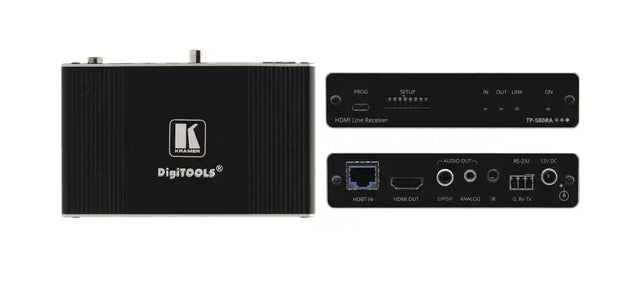 Kramer TP-580RA 4K60 4:2:0 HDMI Receiver with RS–232, IR & Stereo Audio De–embedding over Long–Reach HDBaseT - Creation Networks