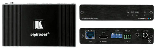 Kramer TP-583RXR 4K HDR HDMI Receiver with RS–232 & IR over Extended–Reach HDBaseT - Creation Networks