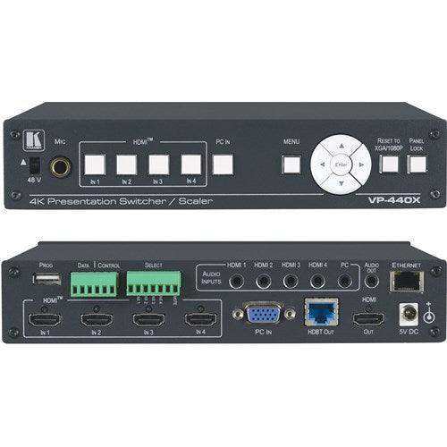 Kramer VP-440X 18G 4K HDMI+USB-C switcher / scaler with 60w USB charging - Creation Networks