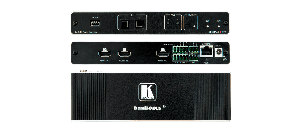 Kramer VS-211X 2x1 4K HDR HDMI Auto Switcher - Creation Networks