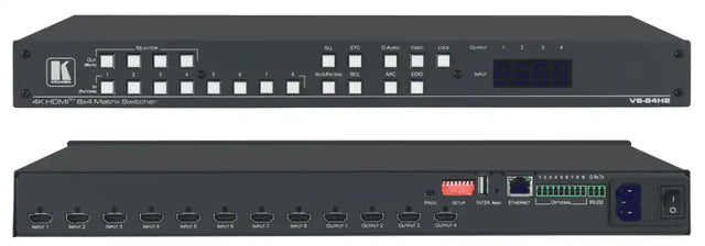 Kramer VS-84H2 8x4 4K HDR HDCP 2.2 Matrix Switcher with Digital Audio Routing - Creation Networks