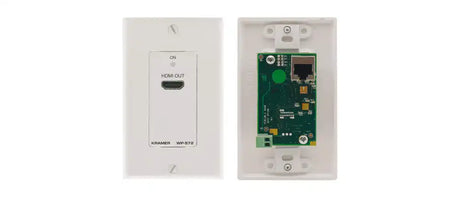 Kramer WP-572/US(W) HDMI HDCP 2.2 Wall Plate Receiver over PoC Long–Reach DGKat (US, White) - Creation Networks