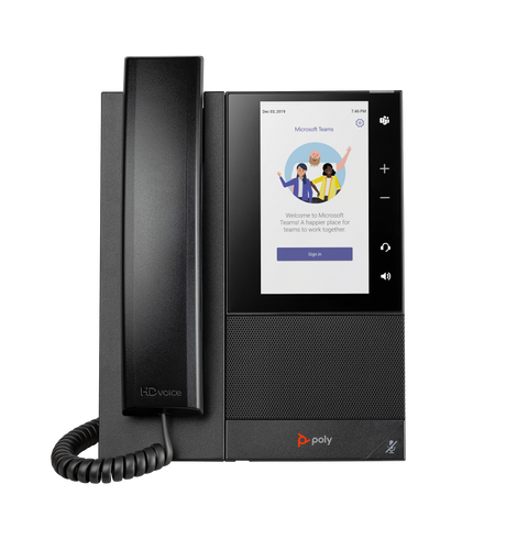 Poly CCX 505 Business Media Phone for Microsoft Teams and PoE-enabled GSA/TAA Poly Voice Poly