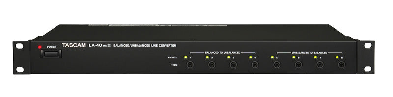Tascam LA-40MKIII – 4-Channel Bi-Directional Line Level Converter Line Level Converters Tascam