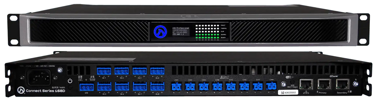 LEA Professional CS168 – 8-Channel 160W Networked Amplifier Audio Amplifiers LEA Professional