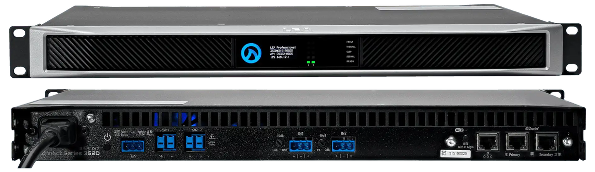 LEA Professional CS352-ADSP – 2-Channel 350W Networked Amplifier Audio Amplifiers LEA Professional