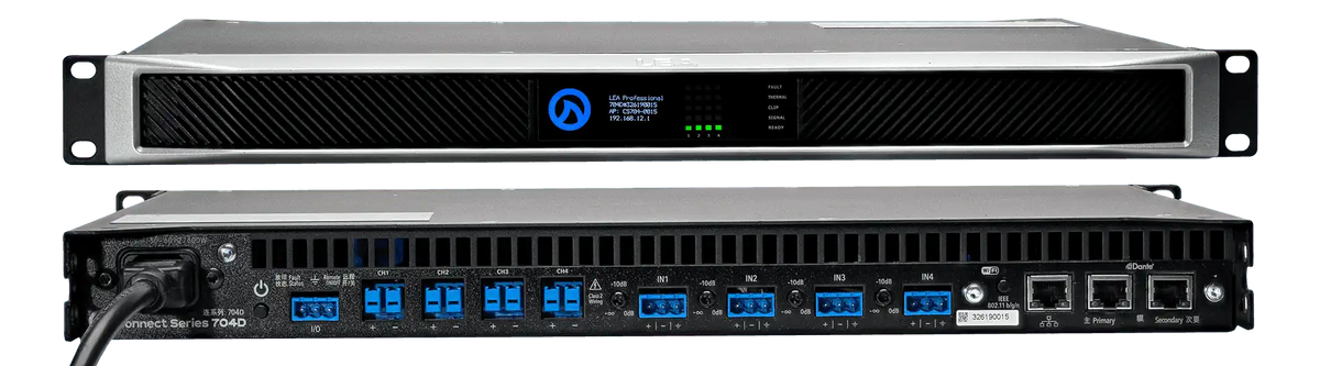 LEA Professional CS704D-ADSP – 4-Channel 700W Dante Networked Amplifier Audio Amplifiers LEA Professional