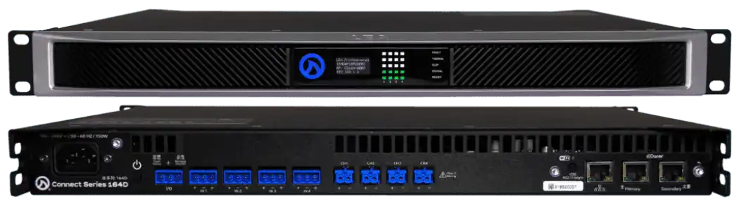 LEA Professional CS164D 4-Channel 160W Dante Power Amp w/DSP, Ethernet, IoT-Enabled - Creation Networks