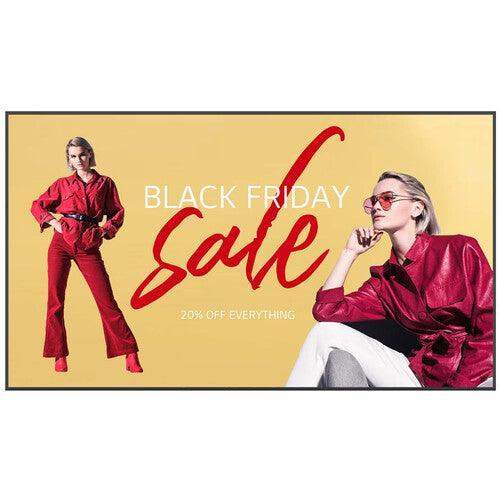 LG 110" 3840 x 2160 UHD LED Backlit LCD Large Format Monitor w/ RS232 (Black) - 110UM5K-B - Creation Networks