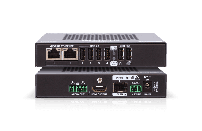 Lightware HDMI-OPTN-RX100AU2K-SR SDVoE-based Point-to-multipoint HDMI 2.0 over Fiber Optical Link Scaling Receiver - 91536002 - Creation Networks