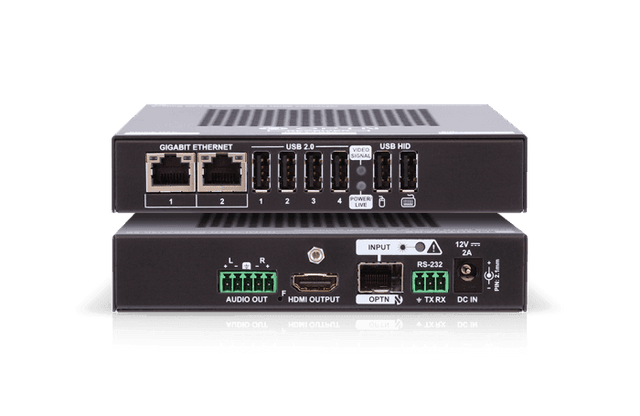 Lightware HDMI-OPTN-RX100AU2K-SR SDVoE-based Point-to-multipoint HDMI 2.0 over Fiber Optical Link Scaling Receiver - 91536002 - Creation Networks