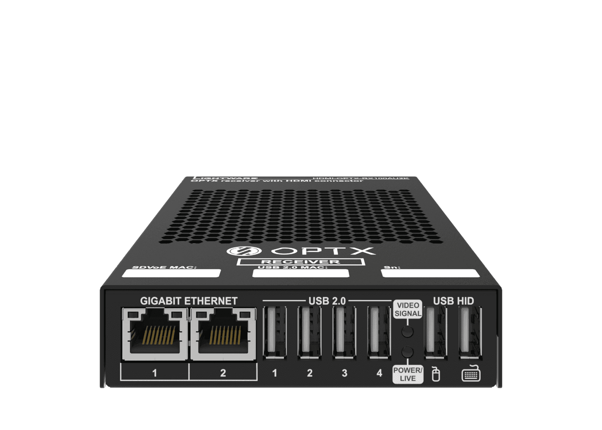 Lightware HDMI-OPTX-RX100AU2K SDVoE compatible HDMI 2.0 over fiber optical link receiver - 91535004 - Creation Networks
