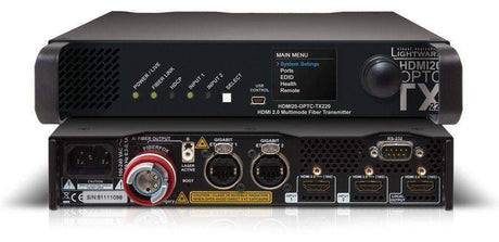 Lightware HDMI20-OPTC-TX220-FOX HDMI 2.0 Full 4K Fiber Optical Extender with Gigabit Ethernet - 91550001 - Creation Networks