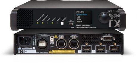 Lightware HDMI20-OPTC-TX220-NTQ HDMI 2.0 Full 4K Fiber Optical Extender with Gigabit Ethernet - 91550005 - Creation Networks