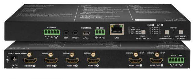 Lightware MMX4x2-HDMI 4x2 HDMI Matrix Switcher with Breakaway Analog Audio - 91310034 - Creation Networks