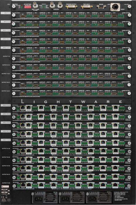 80x80 Matrix Router Lightware MX-FR80R 80x80 Modular Matrix Router Frame – Creation Networks