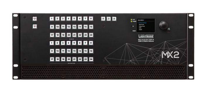 Lightware MX2-24x24-DH-12DPi-R Full 4K Matrix Switcher with Mixed DisplayPort and HDMI Input Ports - 91310067 - Creation Networks