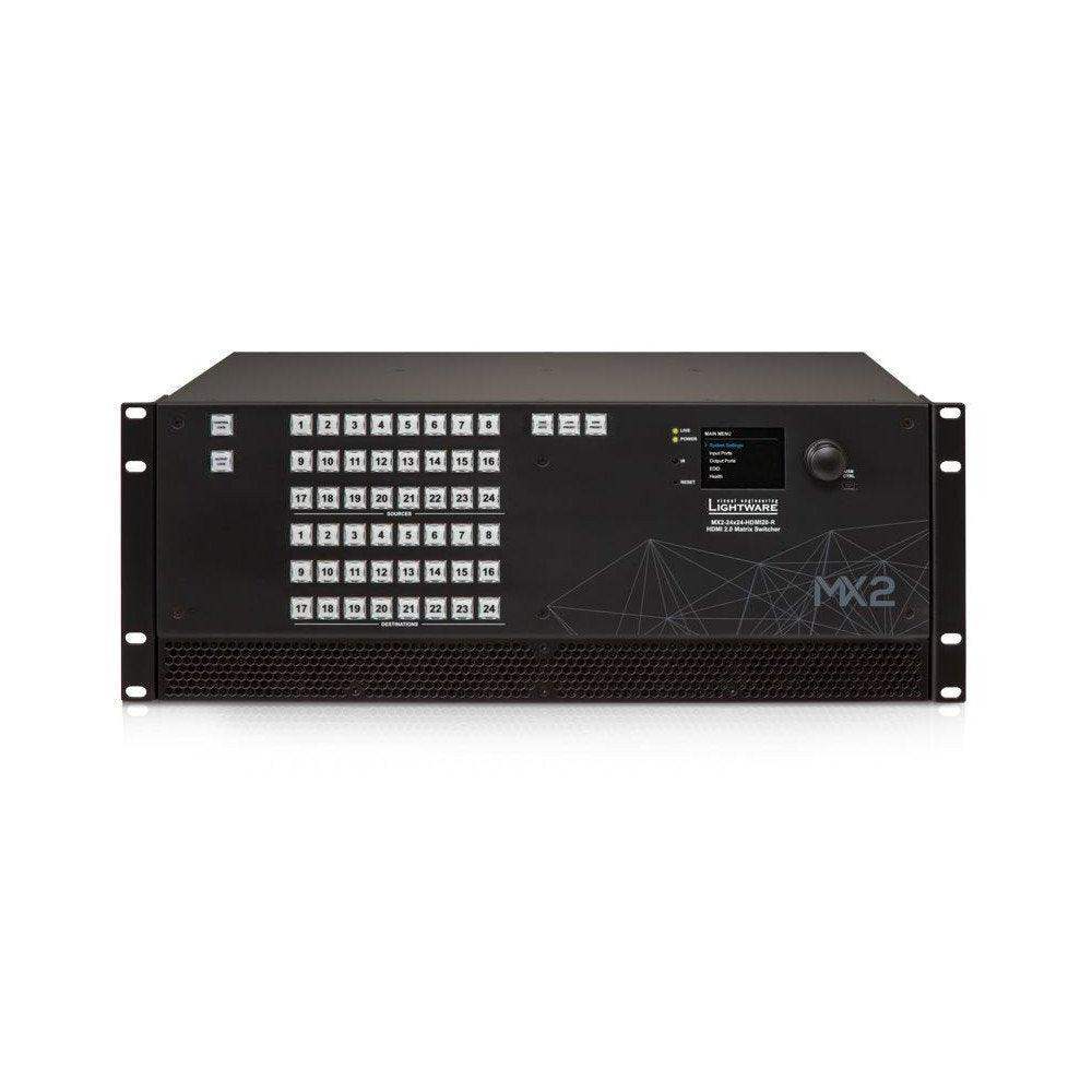 Lightware MX2-24x24-HDMI20-R standalone matrix switcher - 91310056 - Creation Networks