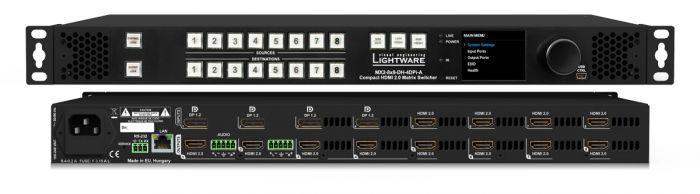 Lightware MX2-8x8-DH-4DPi-A Full 4K Matrix Switcher with Mixed DisplayPort and HDMI Input Ports - 91310066 - Creation Networks