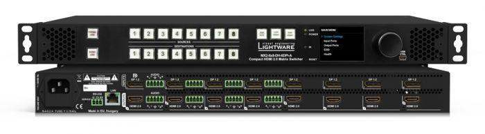 Lightware MX2-8x8-DH-8DPi-A Full 4K Matrix Switcher with DisplayPort Input and HDMI Output Ports - 91310062 - Creation Networks