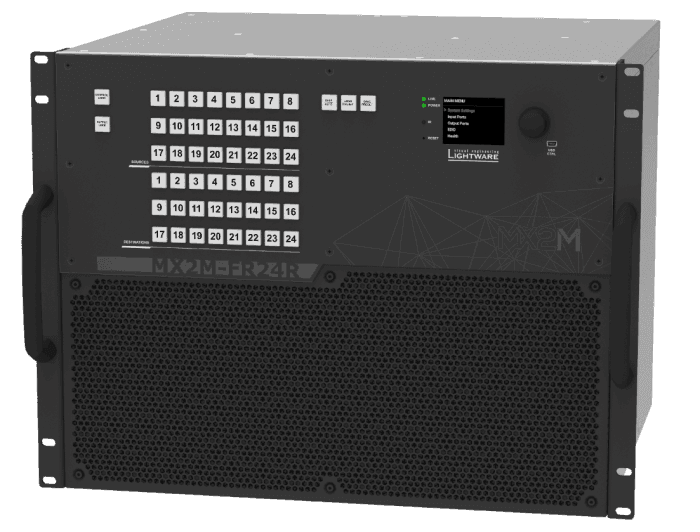 Lightware MX2M-FR24R-RFP Modular 24x24 4K Hybrid Matrix Switcher - 91110026 - Creation Networks