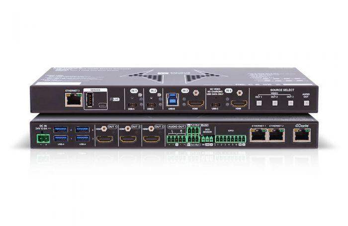 LightWare UCX-4x3-HC40-BD Universal Matrix Switcher with USB-C Connectivity and Dante USB Audio Bridge - UCX-4x3-HC40-BD - Creation Networks