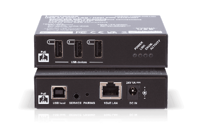 Lightware USB20-1GBE-HS13P PoE+ USB 2.0 over LAN host side extender - 91810033 - Creation Networks