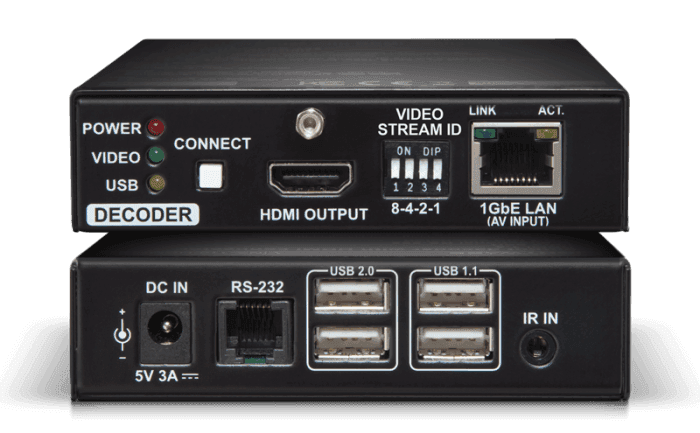Lightware VINX-110-HDMI-DEC AV Over IP Scaling Multimedia Extender with USB K+M, RS-232 and IR - 91810003 - Creation Networks