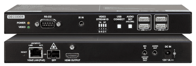Lightware VINX-110AP-HDMI-DEC AV Over IP Scaling Multimedia Extender with USB K+M, RS-232 and IR - 91810010 - Creation Networks