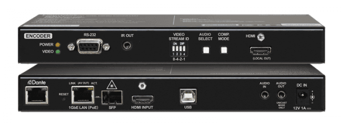 Lightware VINX-120AP-HDMI-ENC-DNT AV Over IP Scaling Multimedia Extender with USB K+M, PoE and DANTE/AES67 support - 91810011 - Creation Networks