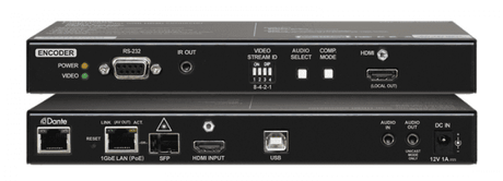 Lightware VINX-120AP-HDMI-ENC-DNT AV Over IP Scaling Multimedia Extender with USB K+M, PoE and DANTE/AES67 support - 91810011 - Creation Networks