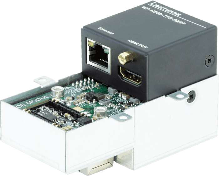 Lightware WP-HDMI-TPS-RX97-FP-8AT Wallplate (WP) TPS Extender for Single CATx Cable with PoE - 91540094 - Creation Networks