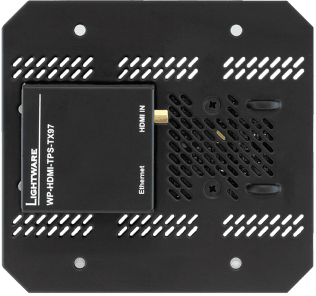 Lightware WP-HDMI-TPS-TX97-FP-8AT Wallplate (WP) TPS Extender for Single CATx Cable with PoE - 91540090 - Creation Networks