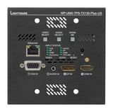 Lightware WP-UMX-TPS-TX130-Plus-US Black UMX Series TPS (HDBaseTTM) Wallplate for VGA and HDMI - 91540071 - Creation Networks