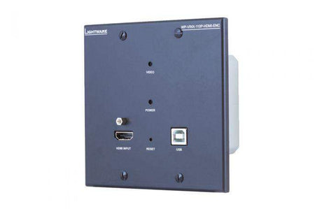 Lightware WP-VINX-110P-HDMI-ENC Wallplate AV Over IP Scaling Multimedia Extender with USB K+M and PoE support (Black) - 91810023 - Creation Networks