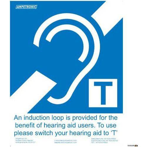 Listen Tech Hearing Loop Sign (Small) - GG00002 - Creation Networks