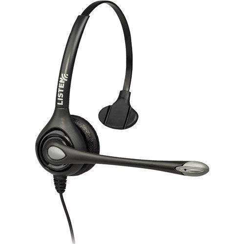 Listen Tech LA-452 Headset 2 - Single on ear w/noise cancelling boom mic Assistive Listening Listen Technologies