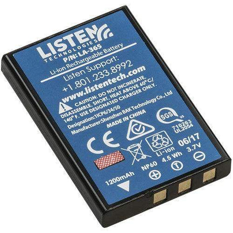 Listen Tech Replacement rechargeable Li-ion battery - LA-365 - Creation Networks