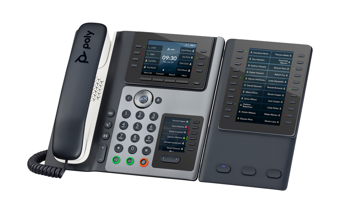 Poly Edge E400 IP Phone and PoE-enabled GSA/TAA Poly Voice Poly
