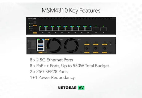 Netgear MSM4310-TAANES
M4350-8M2V MANAGED SWITCH - Creation Networks