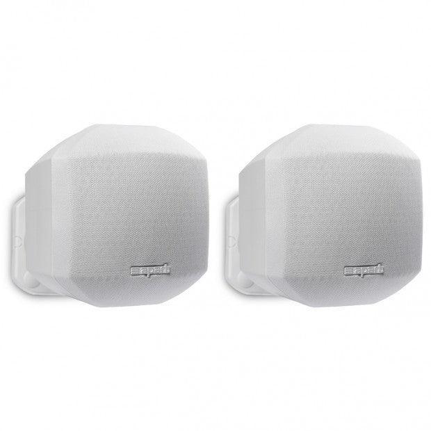 Biamp Desono MASK2 2.5" compact design surface mount loudspeaker, 8 ohms / 50 watts, wall bracket included (Pair, White) - 911.0636.900