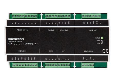 Crestron DIN-TSTAT-FCU – Fan Coil Unit Thermostat, DIN Rail Mount Automation Control Modules Crestron