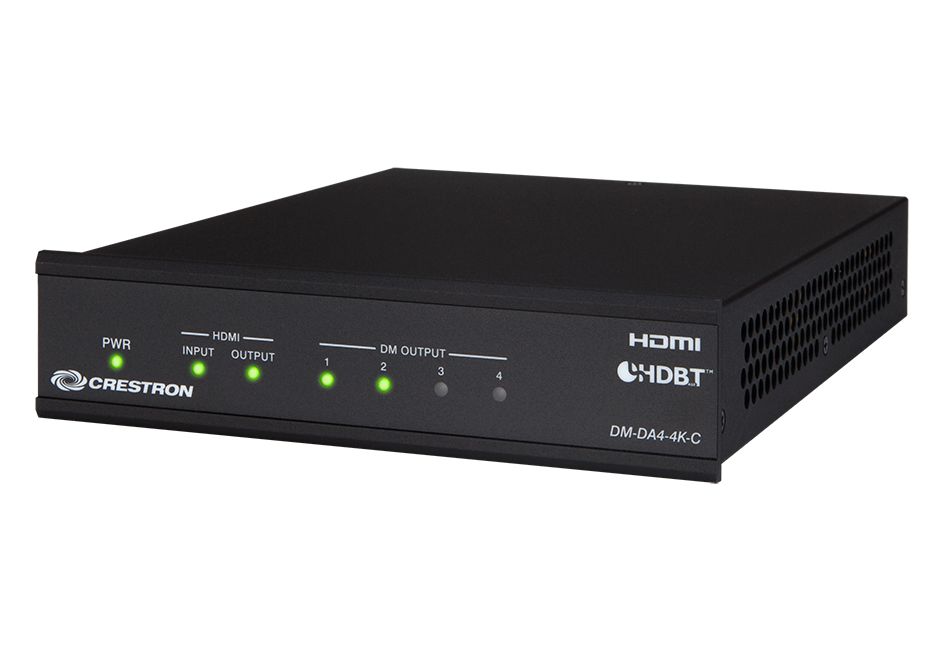 Crestron DM-DA4-4K-C 1:4 4K HDMI® to DM 8G+® & HDBaseT® Splitter Speakers Crestron
