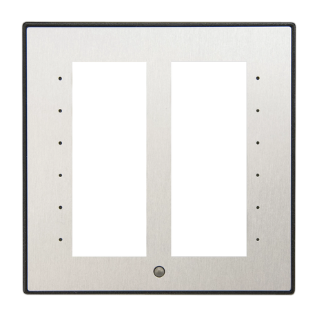 Crestron C2NI/INETI-FPB-T-S/STEEL – Architectural Faceplate for Cameo International Keypad, Black Textured with Stainless Steel Inlay Accessories Crestron