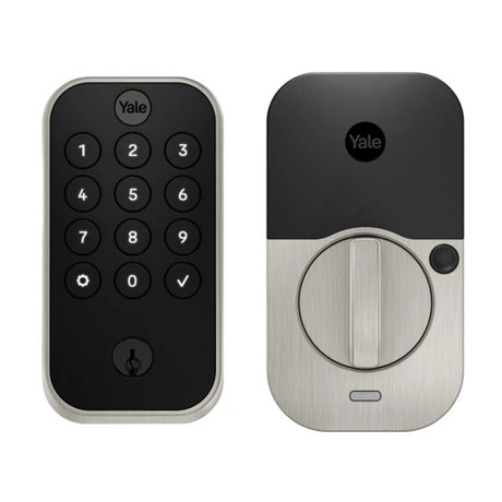 Crestron CLK-YL-YRD614-CR2-619 – Yale Pro 2 Push Button Deadbolt, Satin Nickel Door Hardware Crestron