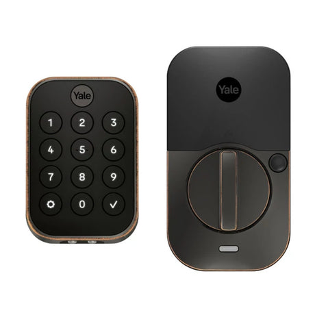Crestron CLK-YL-YRD634-CR2-0BP – Yale Pro 2 Key Free Deadbolt with Push Button Keypad, Oil Rubbed Bronze Door Hardware Crestron