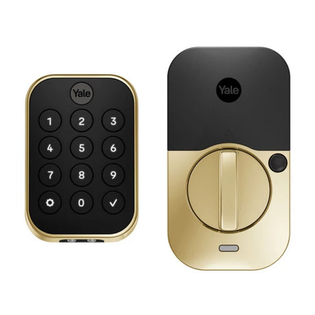 Crestron CLK-YL-YRD634-CR2-P05 – Yale Pro 2 Key-Free Deadbolt, Push Button, Lifetime Brass Automation Control Modules Crestron