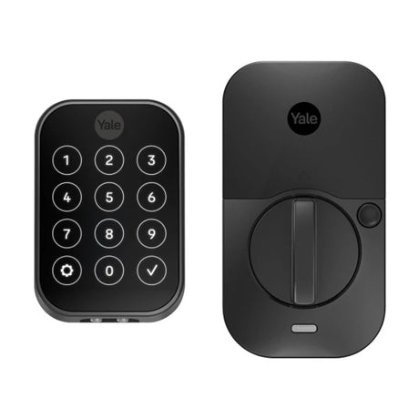 Crestron CLK-YL-YRD654-CR2-BSP – Yale Pro 2 Key-Free Touchscreen Deadbolt, Black Suede Door Hardware Crestron