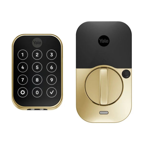 Crestron CLK-YL-YRD654-CR2-P05 – Yale Pro 2 Key Free Touchscreen Deadbolt, Lifetime Brass Door Hardware Crestron