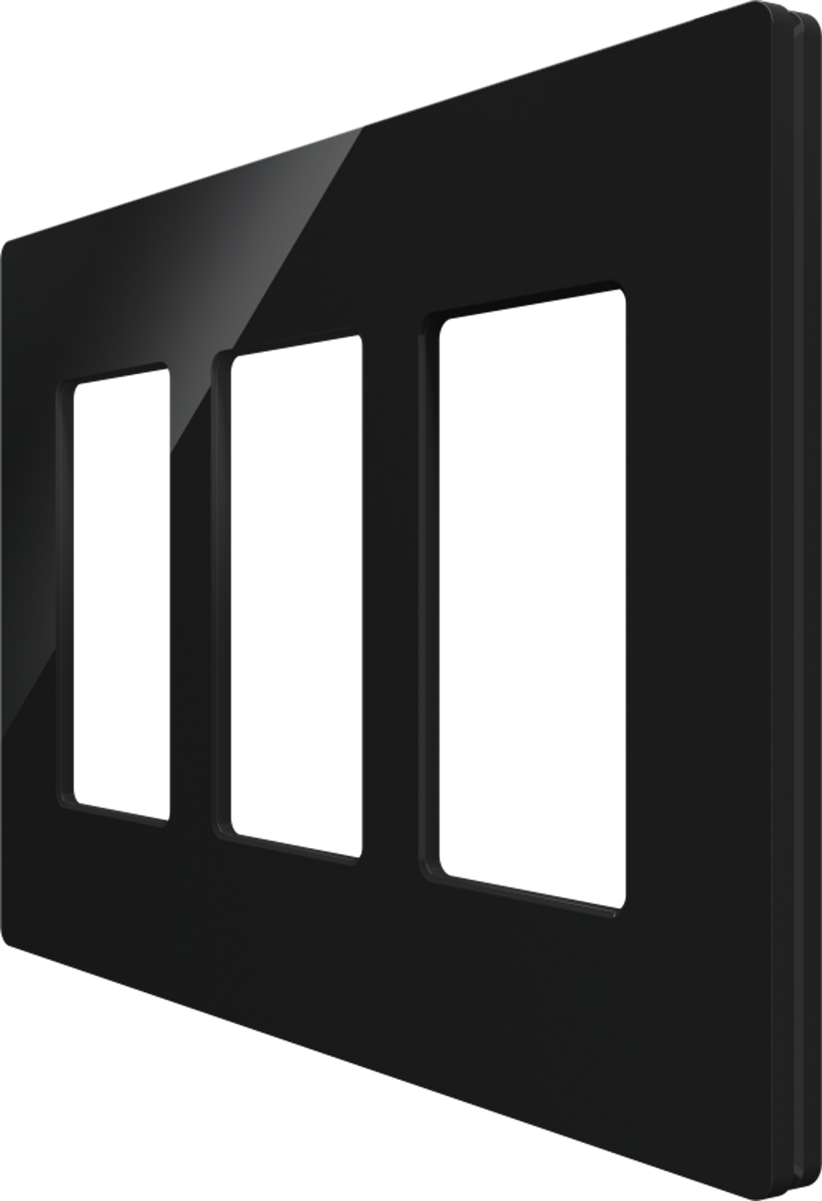 Crestron CM2-FP-G3-B-S – Cameo 2 Faceplate, 3-Gang, Black Smooth Lighting Controls Crestron